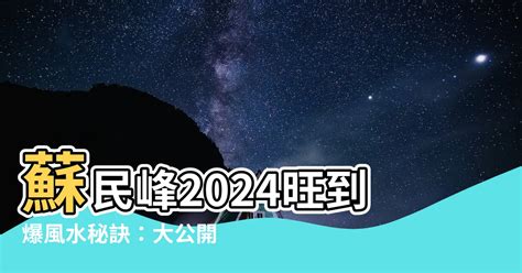 蘇民峯2024風水